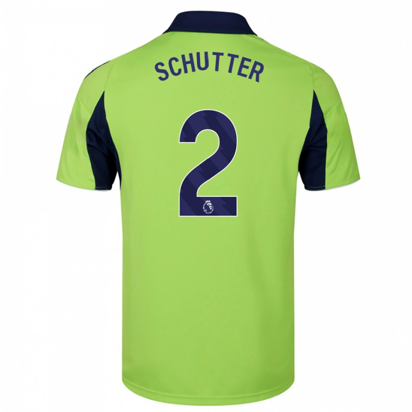 Danxen Hombre Camiseta Quinn Schutter #2 Verde Marino Blanco 2ª Equipación 2025/26 La Camisa México