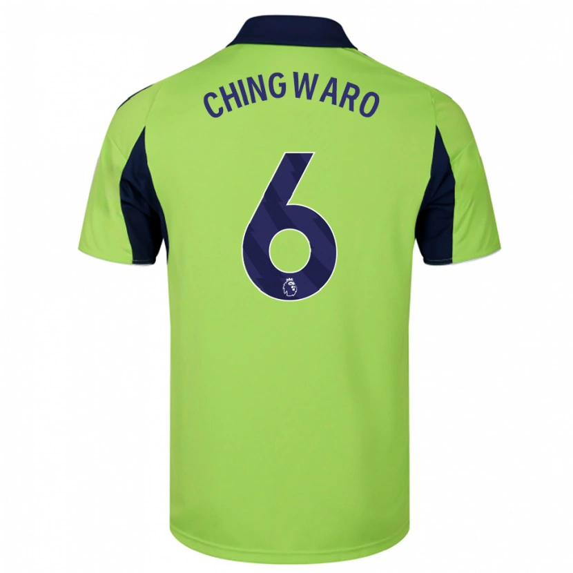 Danxen Hombre Camiseta Seth Chingwaro #6 Verde Marino Blanco 2ª Equipación 2025/26 La Camisa México