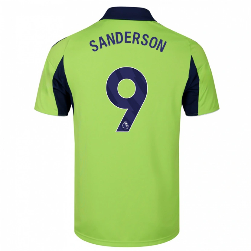 Danxen Hombre Camiseta Oliver Sanderson #9 Verde Marino Blanco 2ª Equipación 2025/26 La Camisa México