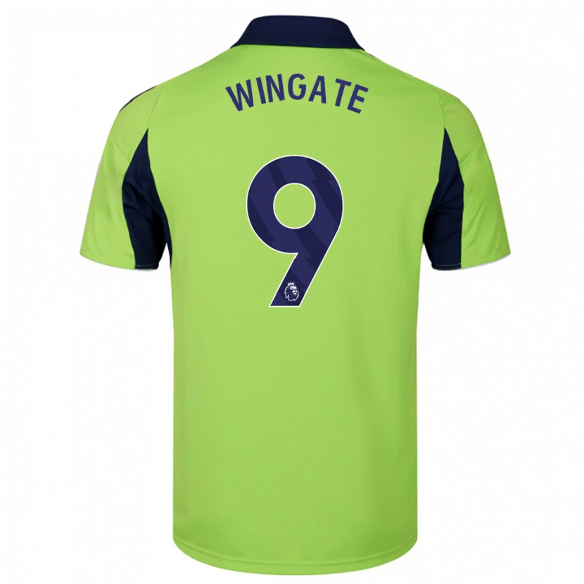 Danxen Hombre Camiseta Tom Wingate #9 Verde Marino Blanco 2ª Equipación 2025/26 La Camisa México