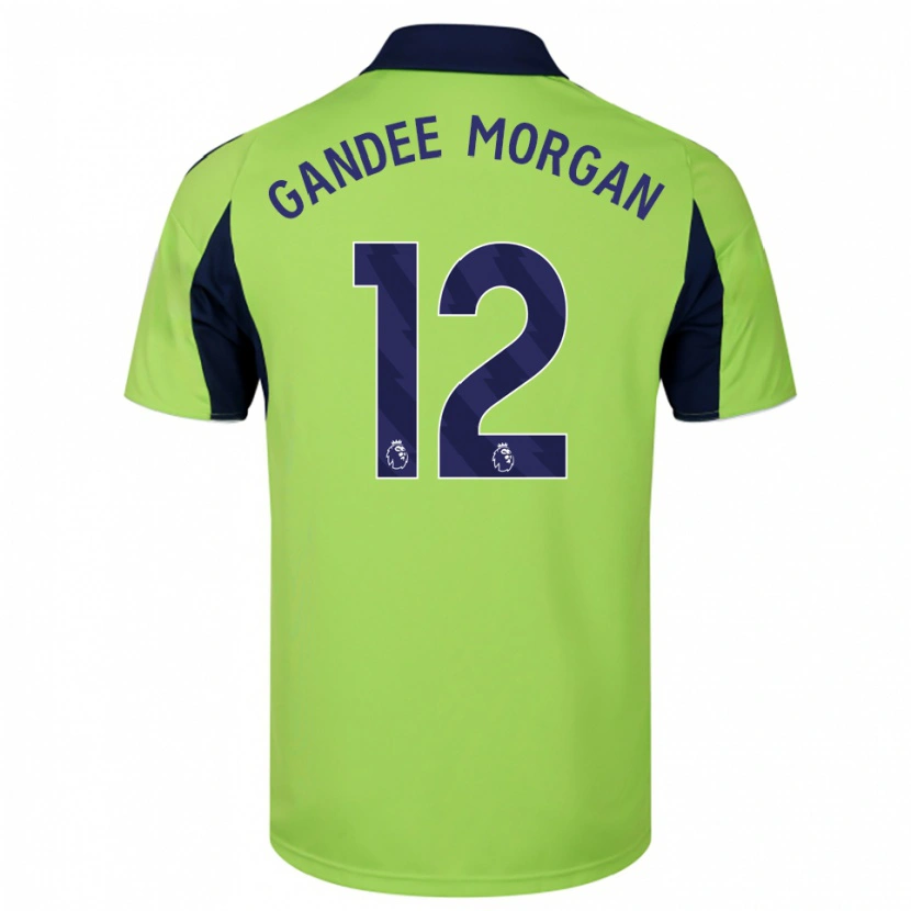 Danxen Hombre Camiseta Stella Gandee Morgan #12 Verde Marino Blanco 2ª Equipación 2025/26 La Camisa México