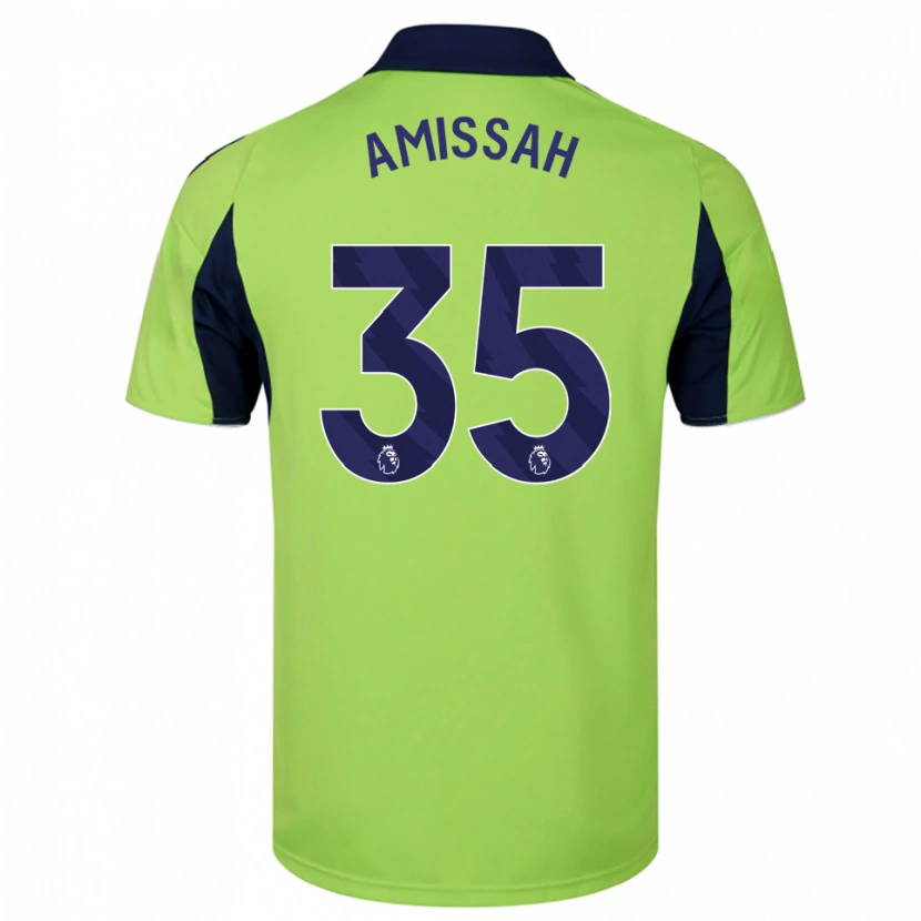 Danxen Hombre Camiseta Sam Amissah #35 Verde Marino Blanco 2ª Equipación 2025/26 La Camisa México