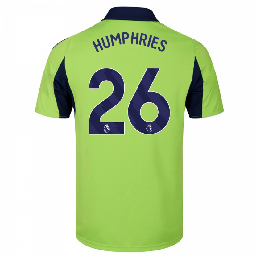 Danxen Hombre Camiseta Marni Humphries #26 Verde Marino Blanco 2ª Equipación 2025/26 La Camisa México