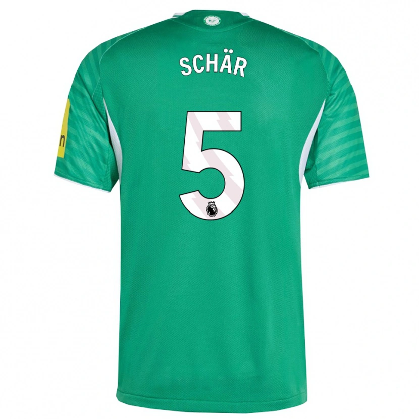 Danxen Hombre Camiseta Fabian Schär #5 Verde Blanco 2ª Equipación 2025/26 La Camisa México