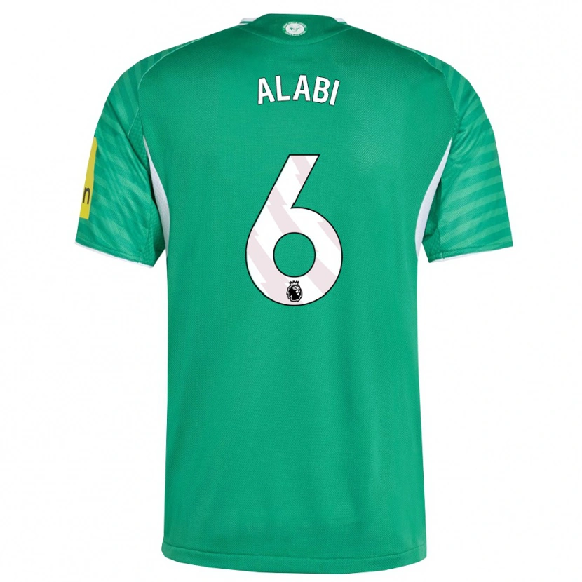 Danxen Hombre Camiseta Sam Alabi #6 Verde Blanco 2ª Equipación 2025/26 La Camisa México