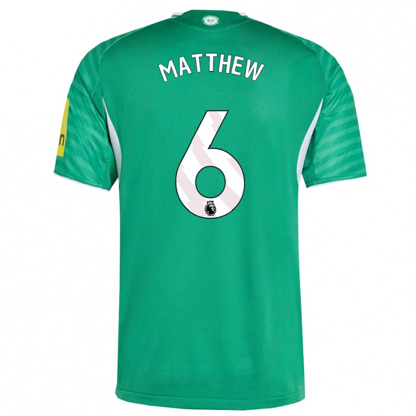 Danxen Hombre Camiseta Matthew Taylor #6 Verde Blanco 2ª Equipación 2025/26 La Camisa México