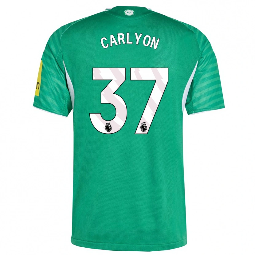 Danxen Hombre Camiseta Nathan Carlyon #37 Verde Blanco 2ª Equipación 2025/26 La Camisa México