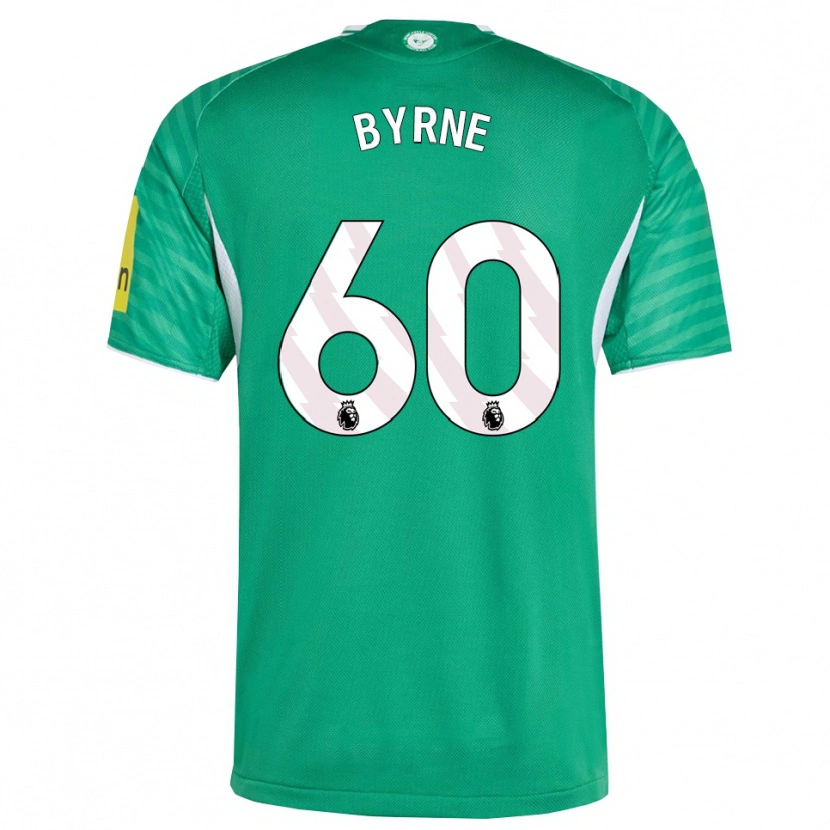 Danxen Hombre Camiseta Reece Byrne #60 Verde Blanco 2ª Equipación 2025/26 La Camisa México