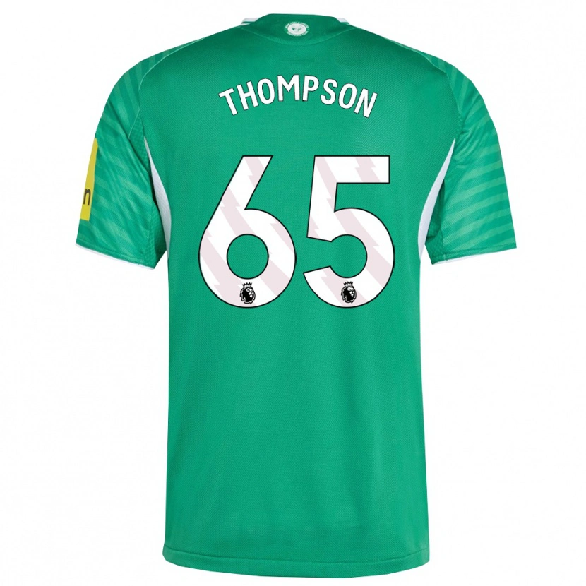Danxen Hombre Camiseta Ciaran Thompson #65 Verde Blanco 2ª Equipación 2025/26 La Camisa México
