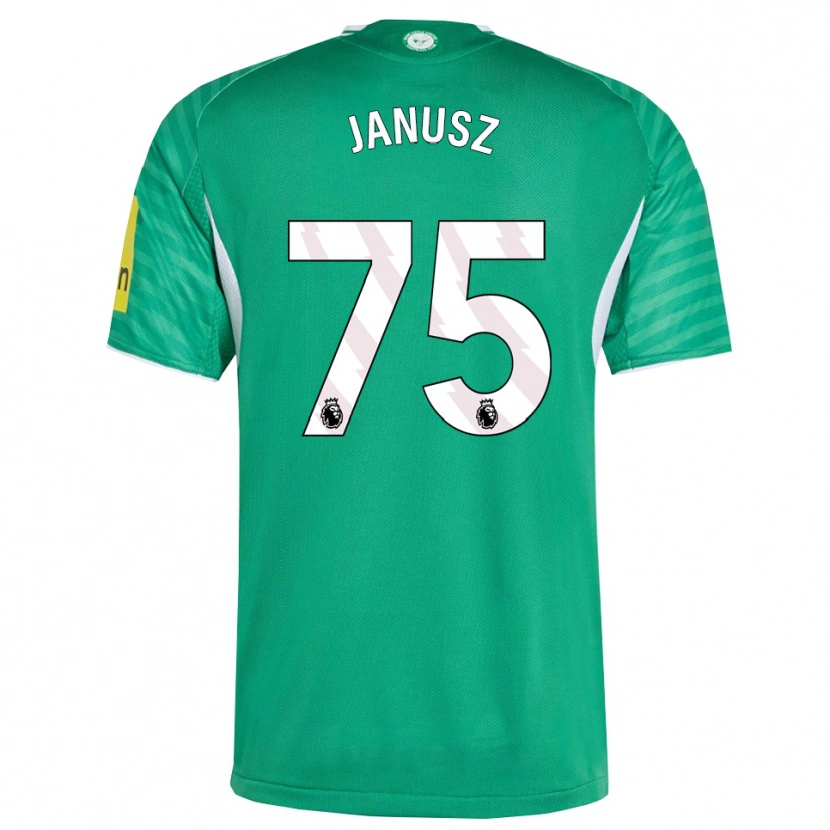 Danxen Hombre Camiseta Adrian Janusz #75 Verde Blanco 2ª Equipación 2025/26 La Camisa México