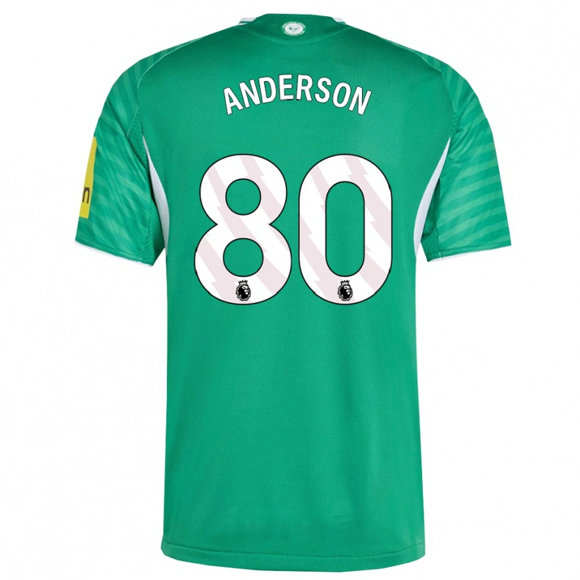 Danxen Hombre Camiseta Will Anderson #80 Verde Blanco 2ª Equipación 2025/26 La Camisa México