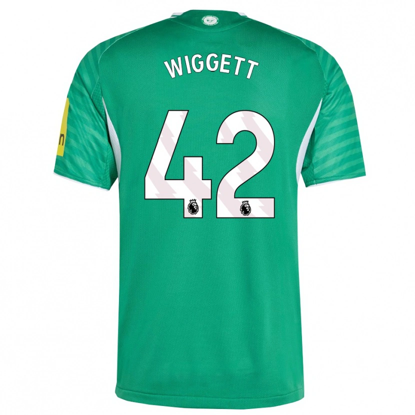 Danxen Hombre Camiseta Charlie Wiggett #42 Verde Blanco 2ª Equipación 2025/26 La Camisa México