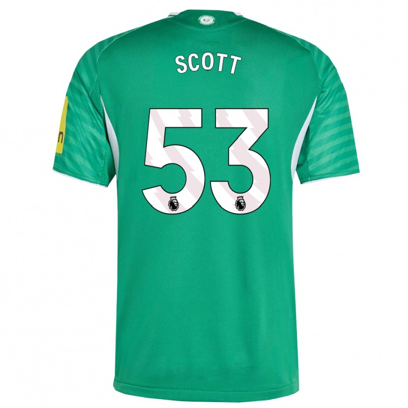 Danxen Hombre Camiseta Joshua Scott #53 Verde Blanco 2ª Equipación 2025/26 La Camisa México