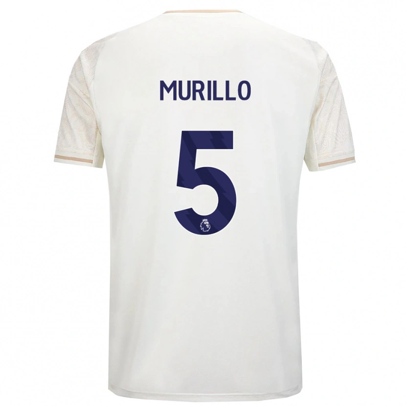 Danxen Hombre Camiseta Murillo #5 Blanco Roto Negro 2ª Equipación 2025/26 La Camisa México