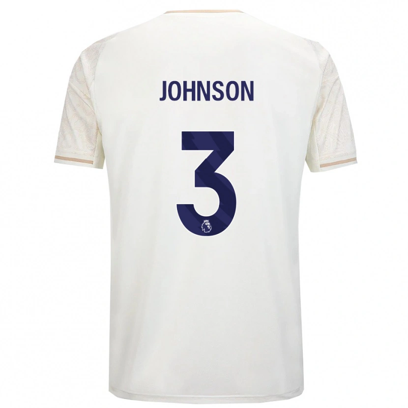 Danxen Hombre Camiseta Nat Johnson #3 Blanco Roto Negro 2ª Equipación 2025/26 La Camisa México
