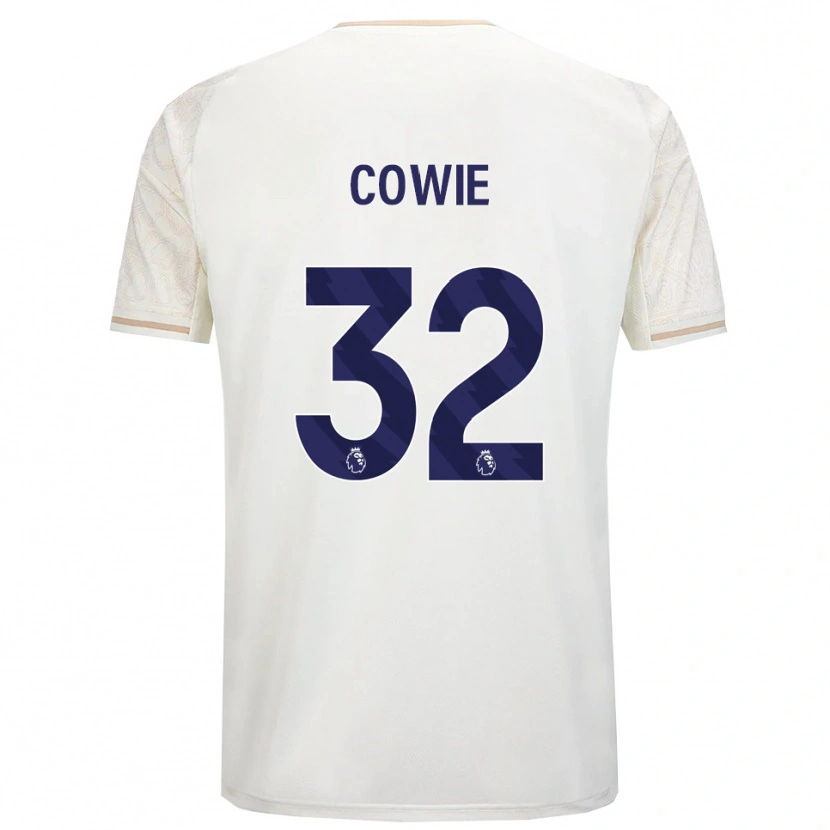 Danxen Hombre Camiseta Abi Cowie #32 Blanco Roto Negro 2ª Equipación 2025/26 La Camisa México