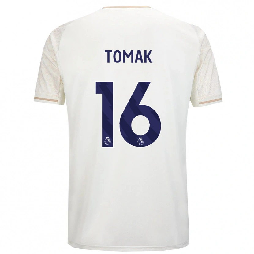 Danxen Hombre Camiseta Jaxon Tomak #16 Blanco Roto Negro 2ª Equipación 2025/26 La Camisa México