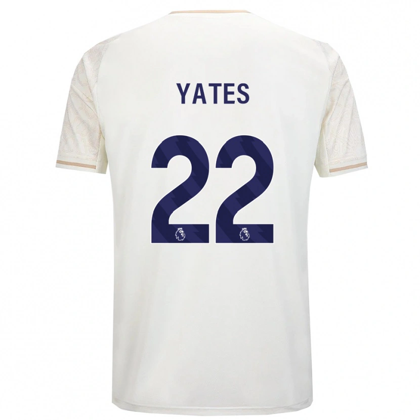 Danxen Hombre Camiseta Ryan Yates #22 Blanco Roto Negro 2ª Equipación 2025/26 La Camisa México
