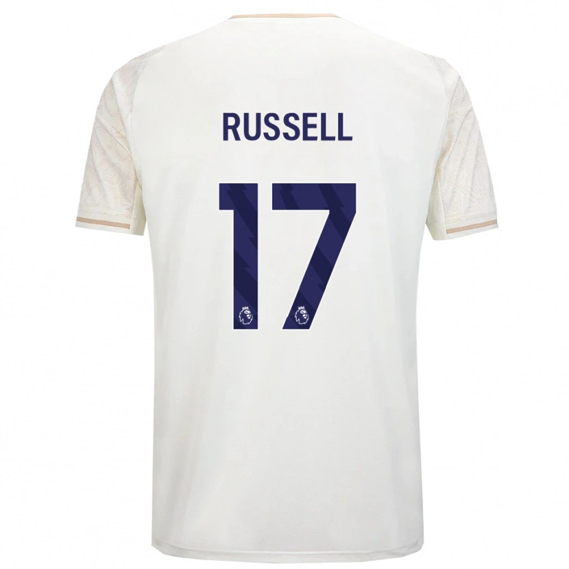 Danxen Hombre Camiseta Blaine Russell #17 Blanco Roto Negro 2ª Equipación 2025/26 La Camisa México