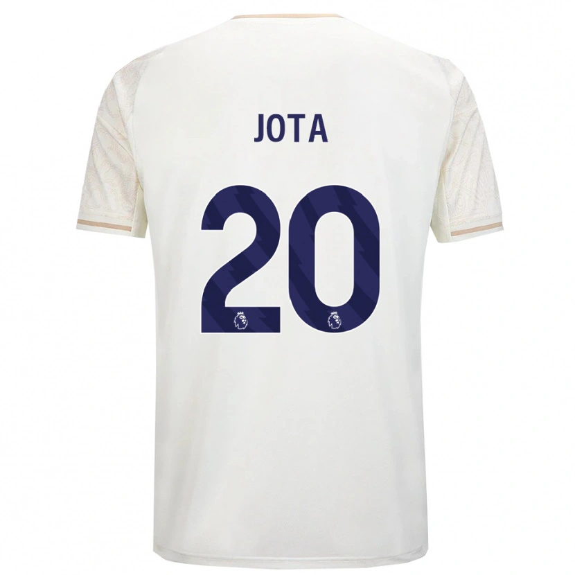 Danxen Hombre Camiseta Jota Silva #20 Blanco Roto Negro 2ª Equipación 2025/26 La Camisa México