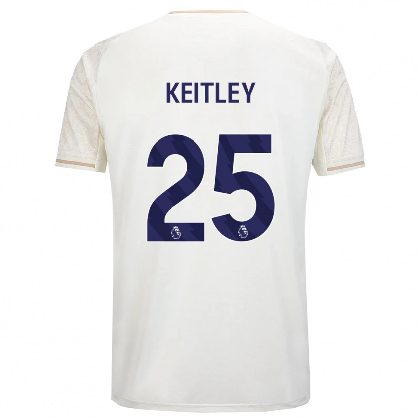Danxen Hombre Camiseta Alice Keitley #25 Blanco Roto Negro 2ª Equipación 2025/26 La Camisa México