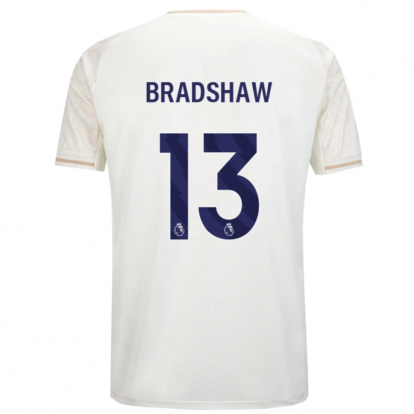 Danxen Hombre Camiseta Kanye Bradshaw #13 Blanco Roto Negro 2ª Equipación 2025/26 La Camisa México
