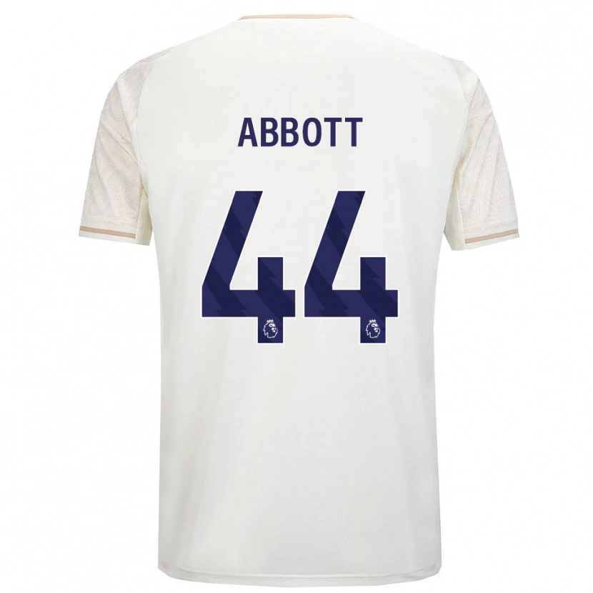 Danxen Hombre Camiseta Zach Abbott #44 Blanco Roto Negro 2ª Equipación 2025/26 La Camisa México