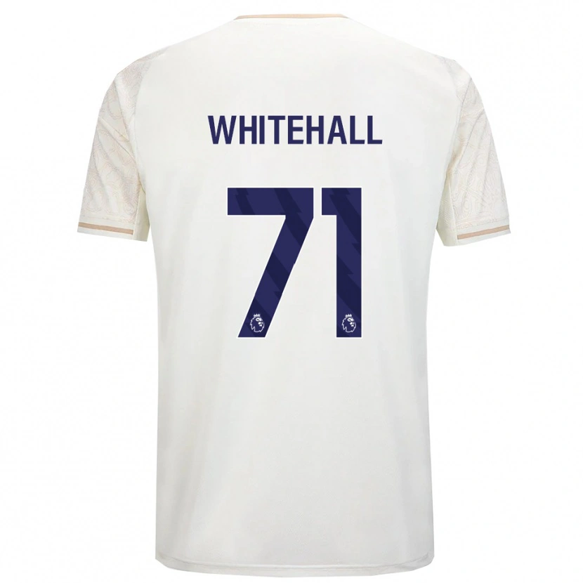 Danxen Hombre Camiseta Archie Whitehall #71 Blanco Roto Negro 2ª Equipación 2025/26 La Camisa México