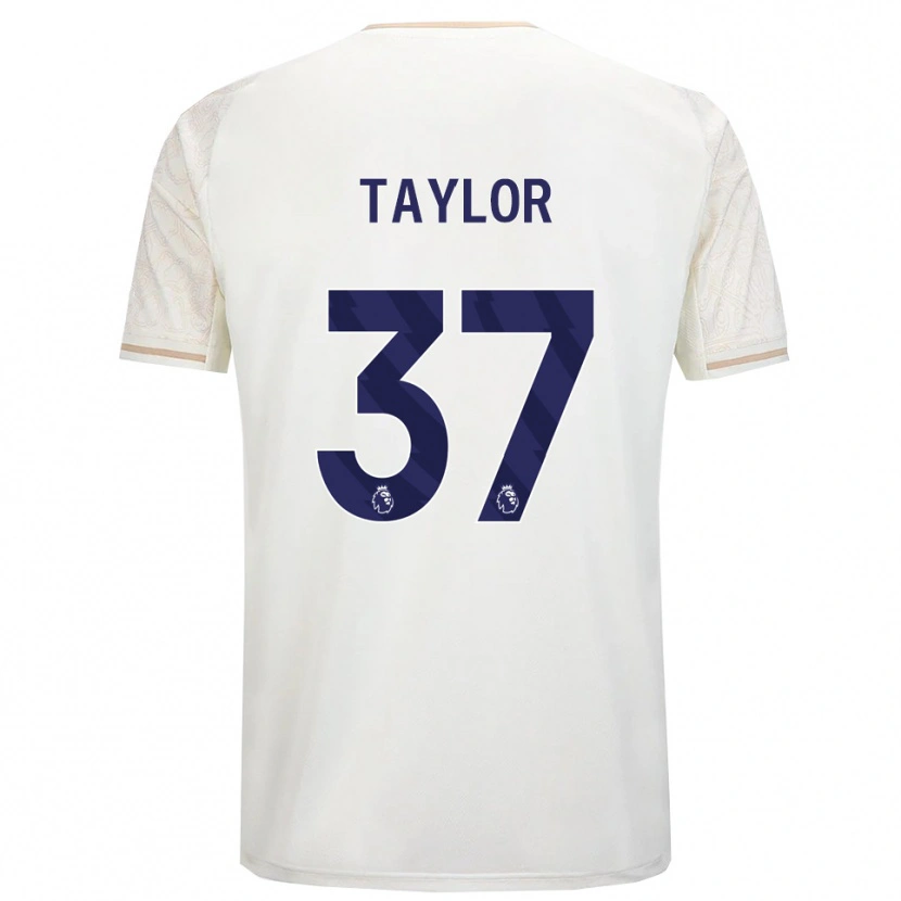 Danxen Hombre Camiseta Dale Taylor #37 Blanco Roto Negro 2ª Equipación 2025/26 La Camisa México