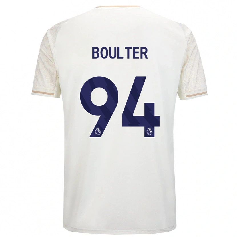 Danxen Hombre Camiseta Evan Boulter #94 Blanco Roto Negro 2ª Equipación 2025/26 La Camisa México