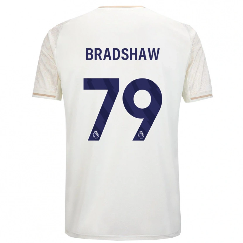 Danxen Hombre Camiseta Alfie Bradshaw #79 Blanco Roto Negro 2ª Equipación 2025/26 La Camisa México