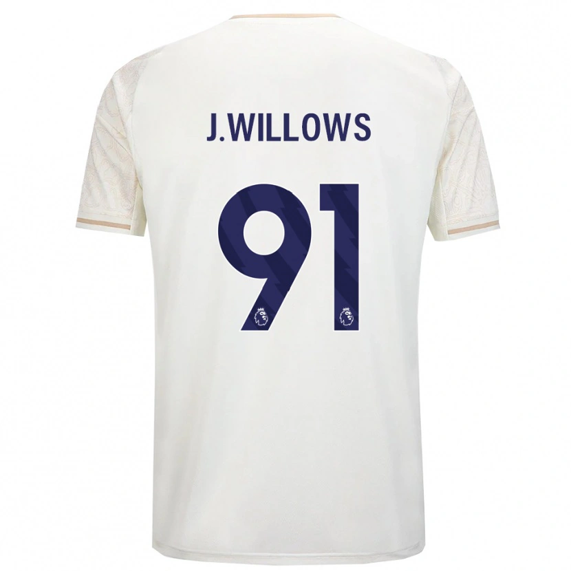 Danxen Hombre Camiseta Jordan Willows #91 Blanco Roto Negro 2ª Equipación 2025/26 La Camisa México