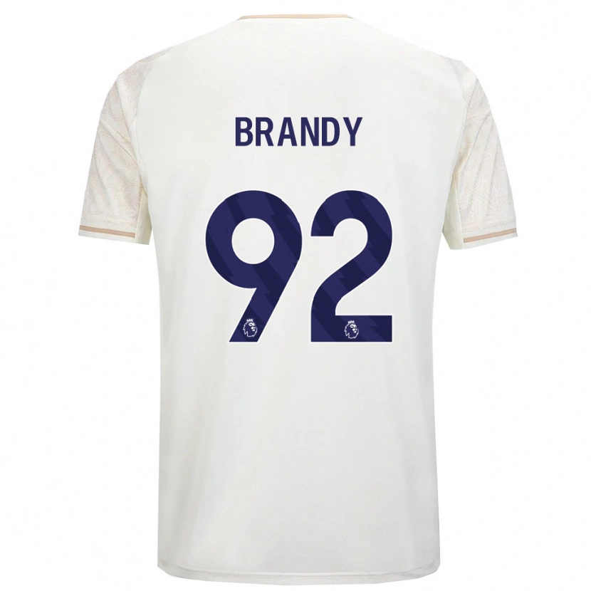 Danxen Hombre Camiseta Taeneal Brandy #92 Blanco Roto Negro 2ª Equipación 2025/26 La Camisa México