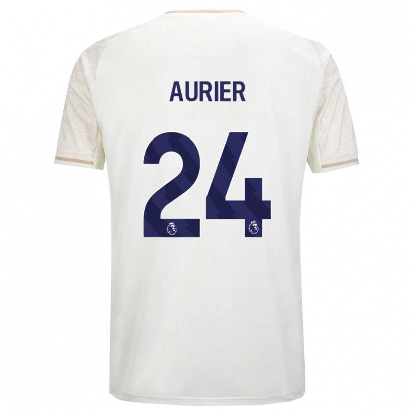 Danxen Hombre Camiseta Serge Aurier #24 Blanco Roto Negro 2ª Equipación 2025/26 La Camisa México