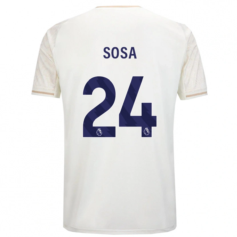 Danxen Hombre Camiseta Ramón Sosa #24 Blanco Roto Negro 2ª Equipación 2025/26 La Camisa México