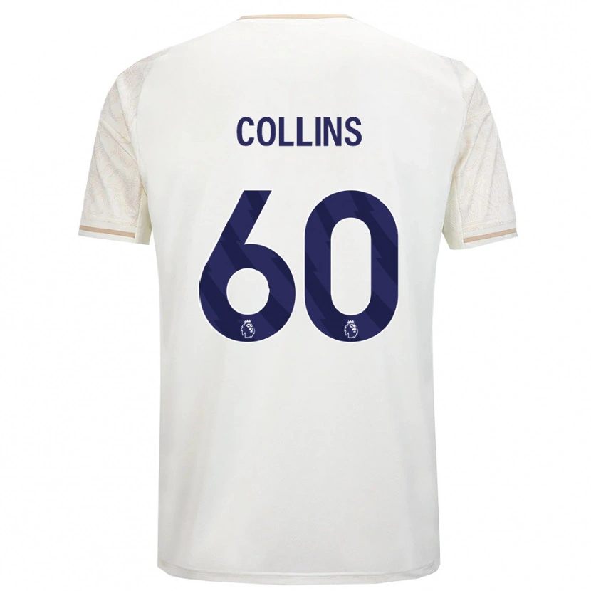 Danxen Hombre Camiseta Sam Collins #60 Blanco Roto Negro 2ª Equipación 2025/26 La Camisa México