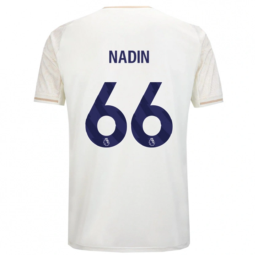 Danxen Hombre Camiseta Jack Nadin #66 Blanco Roto Negro 2ª Equipación 2025/26 La Camisa México