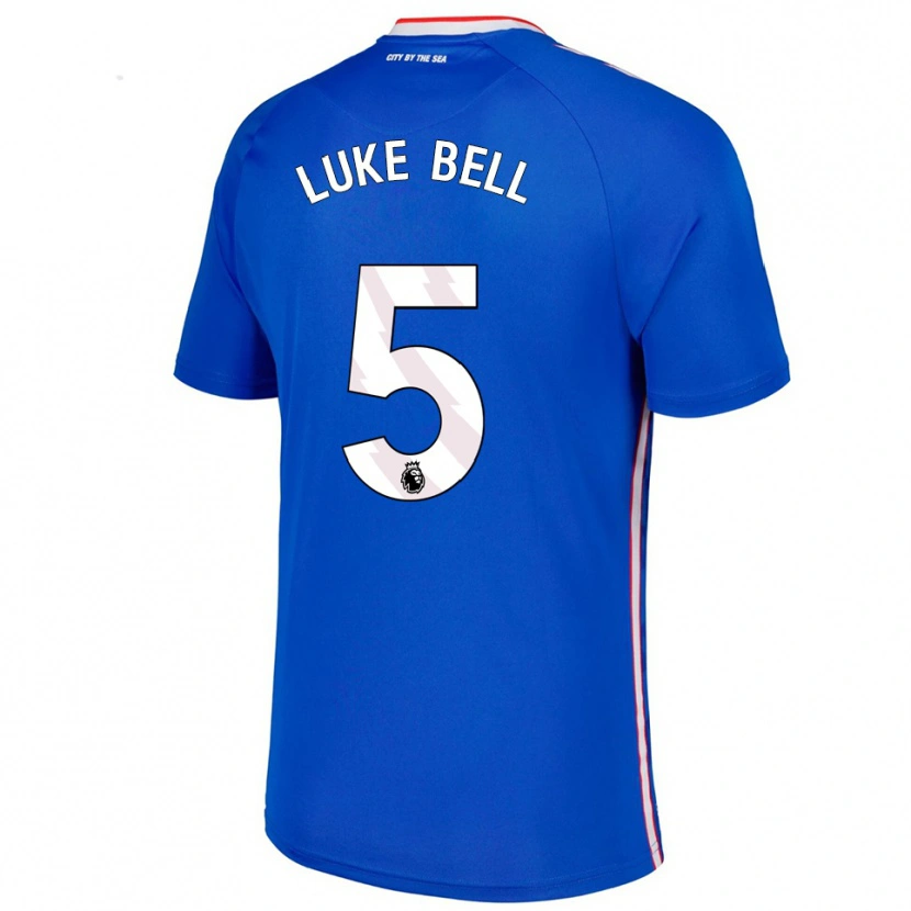 Danxen Hombre Camiseta Luke Bell #5 Azul Blanco 2ª Equipación 2025/26 La Camisa México