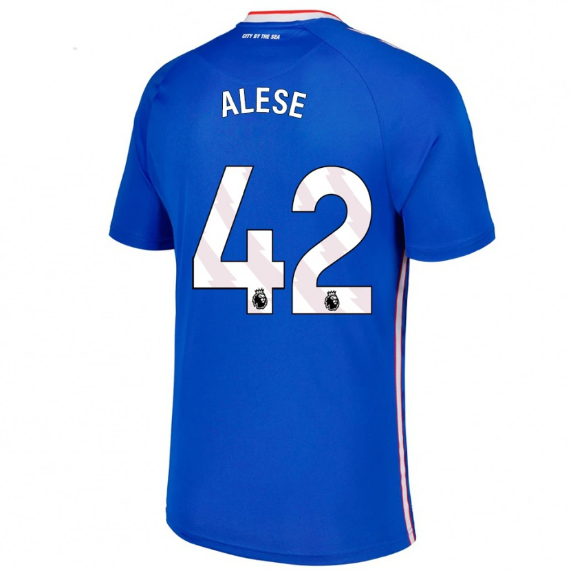 Danxen Hombre Camiseta Aji Alese #42 Azul Blanco 2ª Equipación 2025/26 La Camisa México