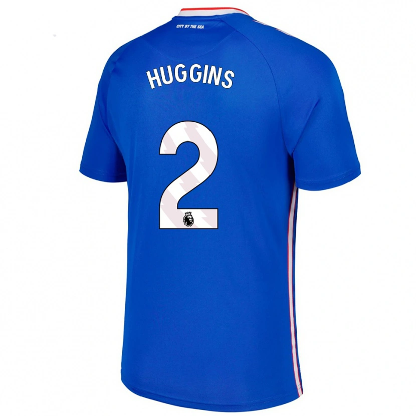 Danxen Hombre Camiseta Niall Huggins #2 Azul Blanco 2ª Equipación 2025/26 La Camisa México