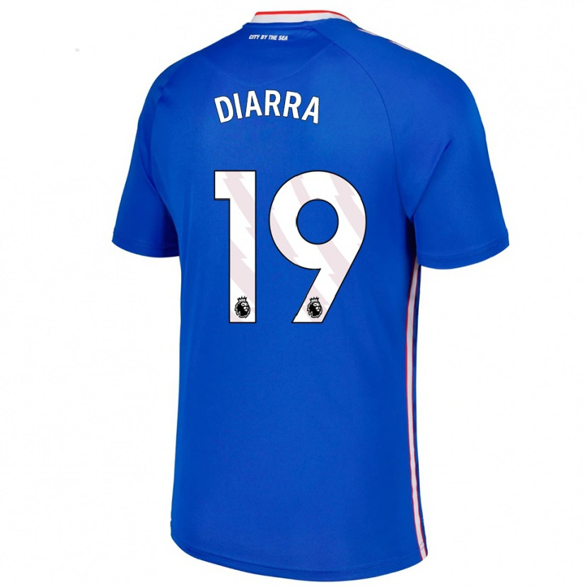Danxen Hombre Camiseta Habib Diarra #19 Azul Blanco 2ª Equipación 2025/26 La Camisa México