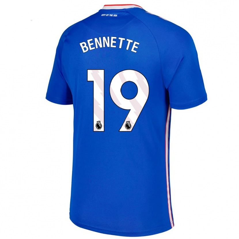 Danxen Hombre Camiseta Jewison Bennette #19 Azul Blanco 2ª Equipación 2025/26 La Camisa México
