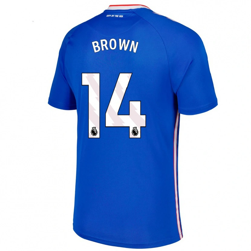 Danxen Hombre Camiseta Jay Brown #14 Azul Blanco 2ª Equipación 2025/26 La Camisa México