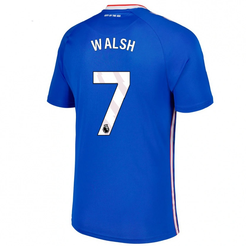 Danxen Hombre Camiseta Rhys Walsh #7 Azul Blanco 2ª Equipación 2025/26 La Camisa México
