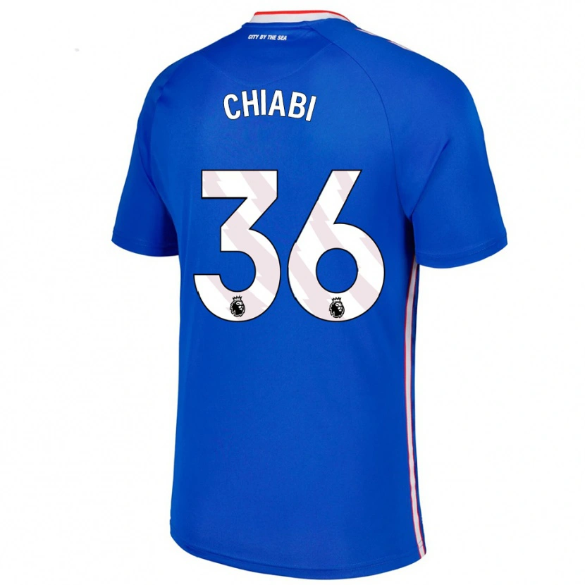 Danxen Hombre Camiseta Tom Chiabi #36 Azul Blanco 2ª Equipación 2025/26 La Camisa México