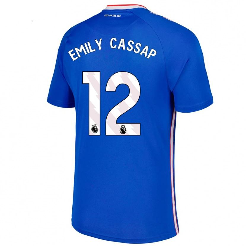 Danxen Hombre Camiseta Emily Cassap #12 Azul Blanco 2ª Equipación 2025/26 La Camisa México