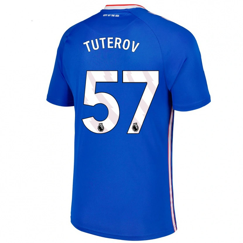 Danxen Hombre Camiseta Timur Tuterov #57 Azul Blanco 2ª Equipación 2025/26 La Camisa México
