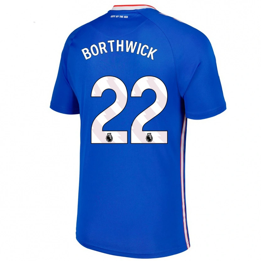 Danxen Hombre Camiseta Megan Borthwick #22 Azul Blanco 2ª Equipación 2025/26 La Camisa México