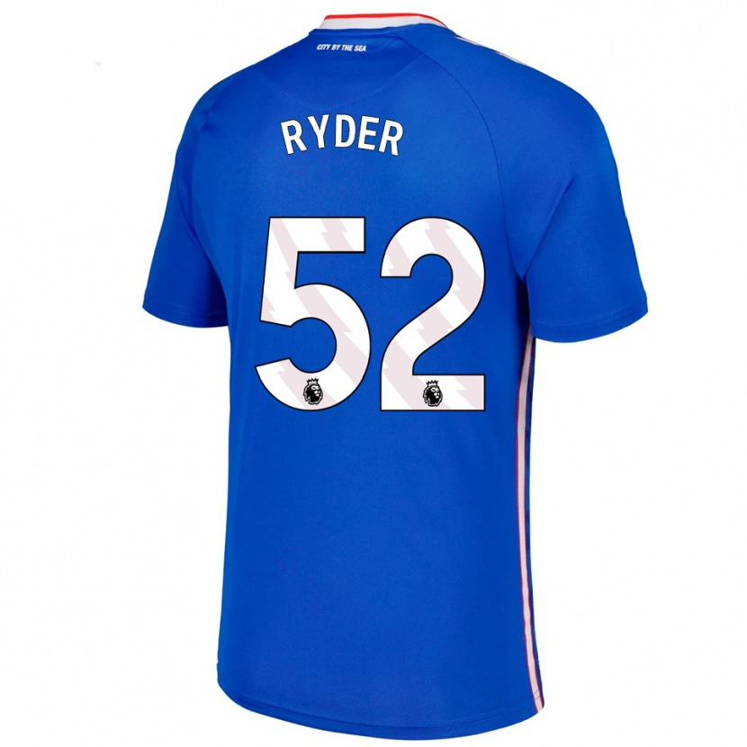 Danxen Hombre Camiseta Joe Ryder #52 Azul Blanco 2ª Equipación 2025/26 La Camisa México