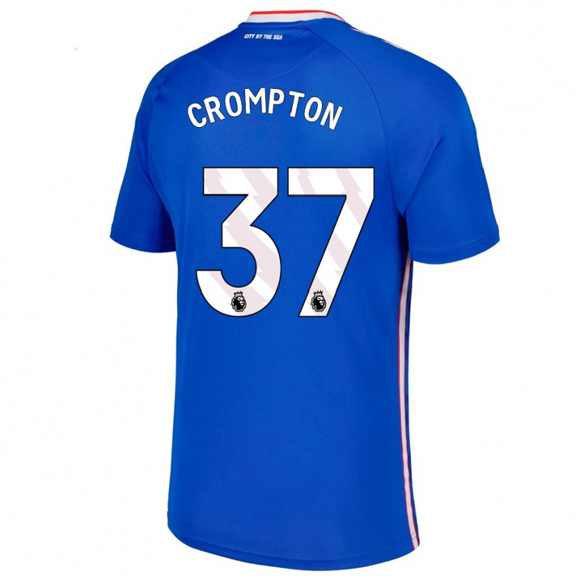 Danxen Hombre Camiseta Ben Crompton #37 Azul Blanco 2ª Equipación 2025/26 La Camisa México